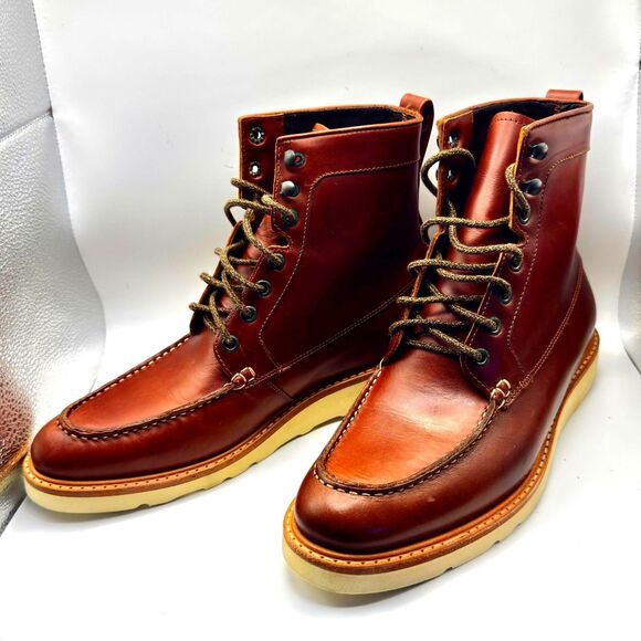 Nisolo Mateo Boot Men’s Size 8.5 Women's 10  Brandy Leather Vibram Sole | New - Picture 1 of 8